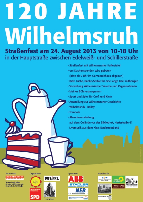 Herzliche Einladung: Wilhelmsruh wird 120 Jahre alt!
